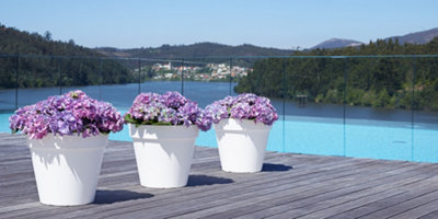 Artevasi Capri, Round plastic pot, 35cm, color: Light Grey