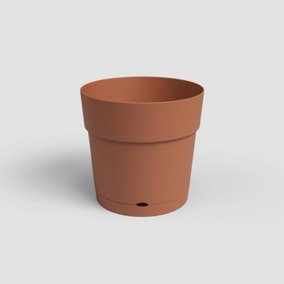 Artevasi Capri Wide Pot, Water Reserve, Plastic pot, Colour: Terracota, 40cm