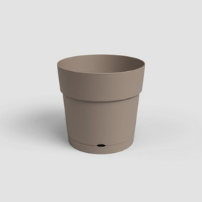 Artevasi Capri Wide Pot, Water Reserve, Plastic pot, Taupe, 30cm