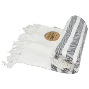 ARTG Hamamzz Dalaman Towel White/Light Grey (One Size)