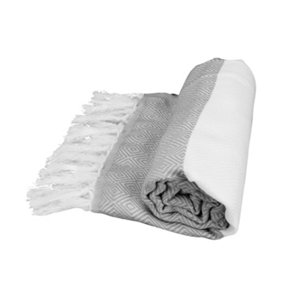 ARTG Hamamzz Marmaris Bath Towel White/Graphite (One Size)