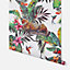 Arthouse Animal Jungle White Multi Wallpaper