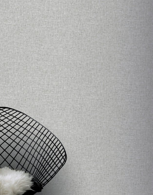 Arthouse Artistick Linen Texture Mid Grey Arthouse