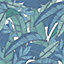 Arthouse Banana Leaves Blue Green Wallpaper Botanical Modern Paste The Wall