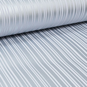 Arthouse Barcode Stripe Metallic Silver & White Shimmer Shine Striped Wallpaper