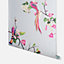 Arthouse Birds of Paradise Grey/Pink Wallpaper