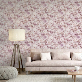 Arthouse Blush Pink Wild Rose Floral Bloom Roses Flowers Wallpaper