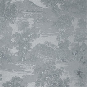 Arthouse Bosco Tree Silver Wallpaper