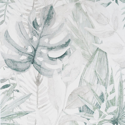 Arthouse Chalky Tropical Soft Navy Wallpaper