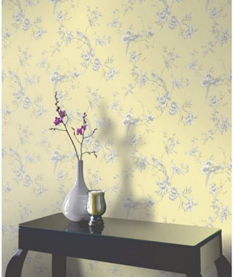 Arthouse Chinoise Wallpaper Floral Birds of paradise