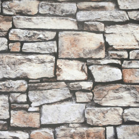 Arthouse Cornish Stone Natural Wallpaper