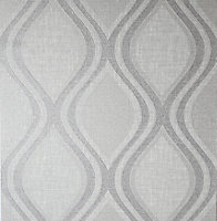 Arthouse Curve Geometric Grey Wallpaper 295101