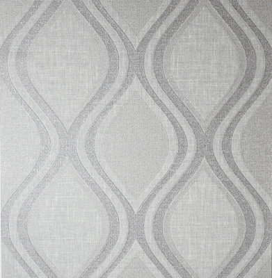 Arthouse Curve Geometric Grey Wallpaper 295101