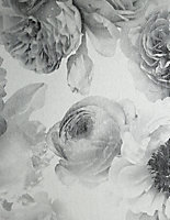 Arthouse Diamond Bloom Floral Mono Wallpaper