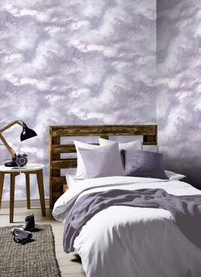 Arthouse Diamond Galaxy Lilac Glitter Wallpaper 260008