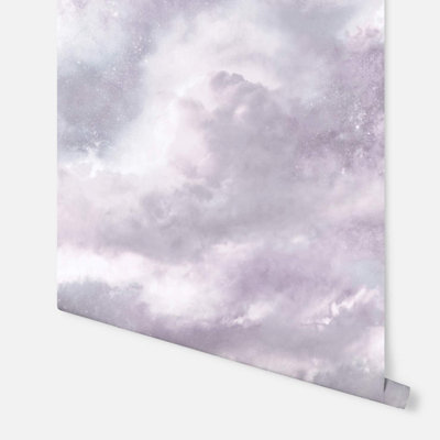 Arthouse Diamond Galaxy Lilac Glitter Wallpaper 260008