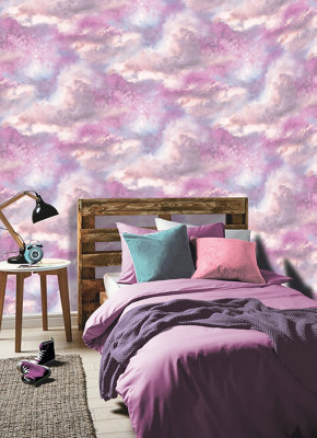 Arthouse Diamond Galaxy Purple/Blush Wallpaper