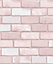 Arthouse Diamond Pink Brick Wallpaper