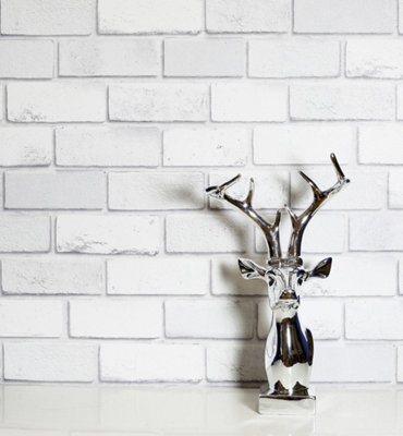 Arthouse Diamond White Brick Wallpaper