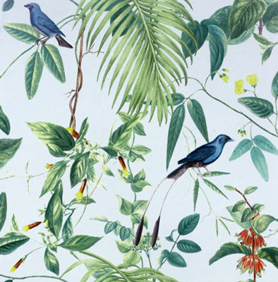 Arthouse Exotic Garden Blue Wallpaper