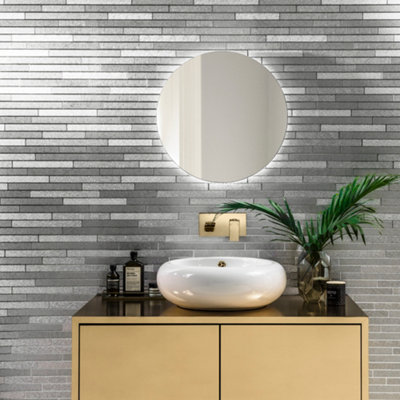 Arthouse Foil Slate Silver Wallpaper