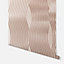 Arthouse Foil Wave Rose Gold Wallpaper