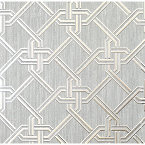 Arthouse Gianni Foil Silver Wallpaper