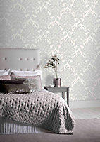 Arthouse Glisten Silver Wallpaper