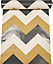 Arthouse Glitterati Chevron Black White Gold Glitter Zig Zag Textured Wallpaper