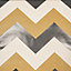 Arthouse Glitterati Chevron Black White Gold Glitter Zig Zag Textured Wallpaper