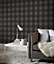 Arthouse Heritage Check Charcoal/Copper Wallpaper