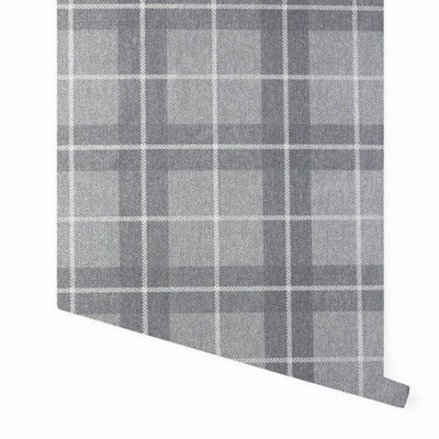 thumbnail image 2 of Arthouse Heritage Grey Metallic Silver Check Texture Geometric Wallpaper – 251906 – 10m X 0.53m 2 of 5