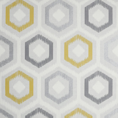 Arthouse Ikat Geo Ochre & Grey Wallpaper