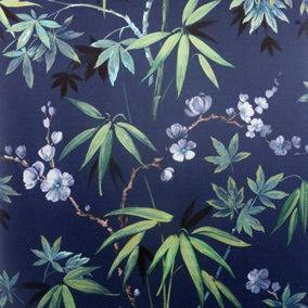 Arthouse Jasmine Garden Navy Wallpaper