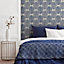 Arthouse Leaves Blue Wallpaper Modern Floral Leaf Contemporary Paste The Wall