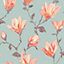 Arthouse Leuzea Floral Blue Pink Wallpaper - 900807