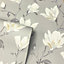 Arthouse Lily Floral Natural Wallpaper