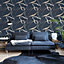 Arthouse Linear Swirl Navy Wallpaper