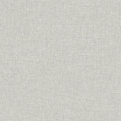Arthouse Linen Texture Light Grey Wallpaper DIY at B&Q