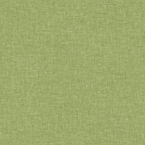 Arthouse Linen Texture Moss Green Wallpaper
