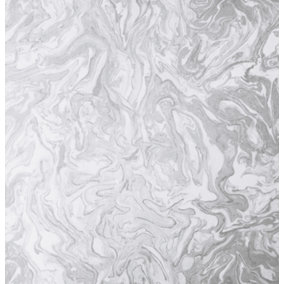 Arthouse Liquid Marble Grey Wallpaper