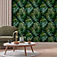 Arthouse Living Wall Green Wallpaper