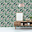 Arthouse Lush Tropical Grey Multi Wallpaper