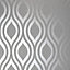 Arthouse Luxe Ogee Silver Wallpaper