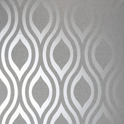 Arthouse Luxe Ogee Silver Wallpaper