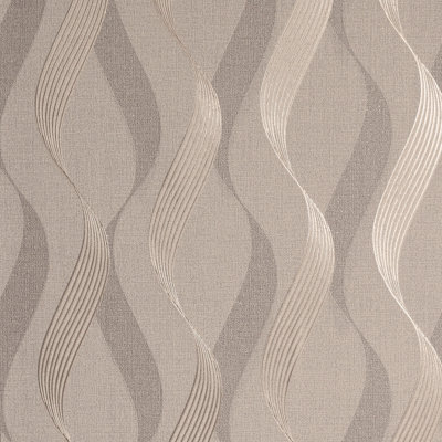 Arthouse Luxe Ribbon Mocha Wallpaper