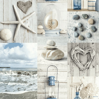 Arthouse Maritime Collage Wallpaper