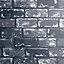 Arthouse Metallic Brick Black/Silver Wallpaper