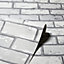 Arthouse Metallic Brick White/Silver Wallpaper