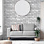 Arthouse Metallic Brick White/Silver Wallpaper